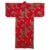 Kimono für Damen Kiefer und Kranich Rot