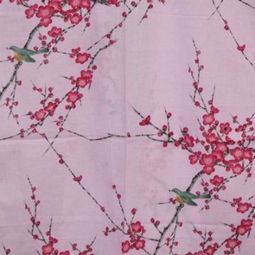 Kimono für Damen Nachtigall und Pflaume Rosa Muster