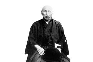 Alter mann im montsuki Kimono