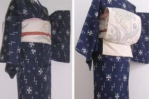 Hitoe Kimonogürtel von Forne und Hinten.