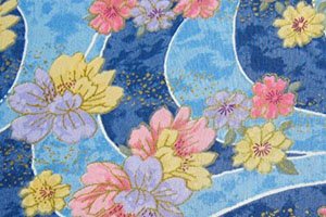 Kimono Symbol Flüsse mit schönen bunten Blumen